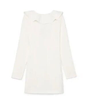 Goop Randolph Ruffle Minidress in White NWT Size US 6